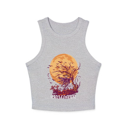 Halloween-Themen Damen Micro Rib Racer Tank Top
