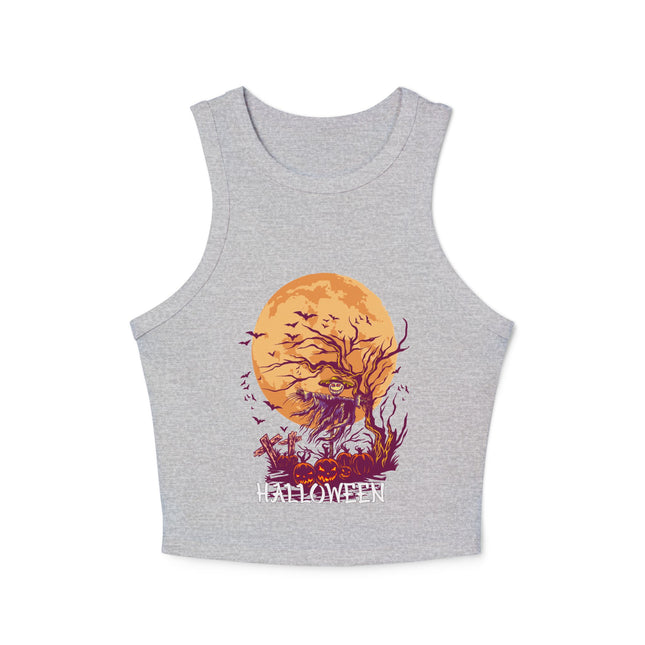 Halloween-Themen Damen Micro Rib Racer Tank Top