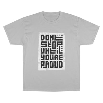 Champion-T-Shirt mit Typografie-Motiv