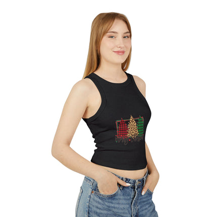 Weihnachtliches Damen Micro Rib Racer Tank Top