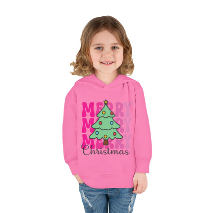 Christmas themed Toddler Pullover Fleece Hoodie
