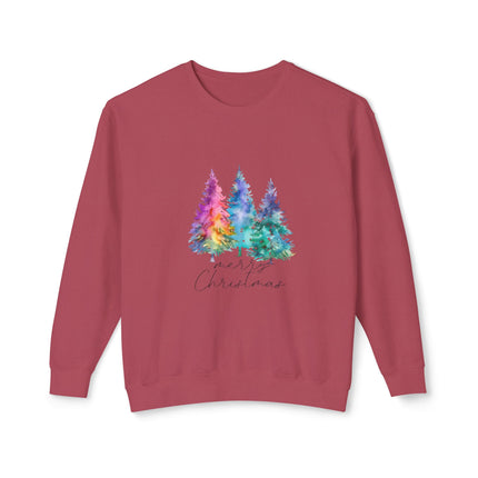Christmas themed Unisex Lightweight Crewneck Sweatshirt