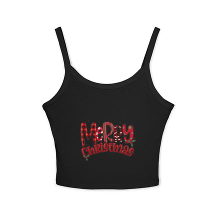 Weihnachtsmotiv Damen Spaghettiträger Tank Top 