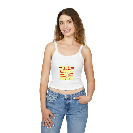 Typografie Themen Damen Spaghetti Strap Tank Top 