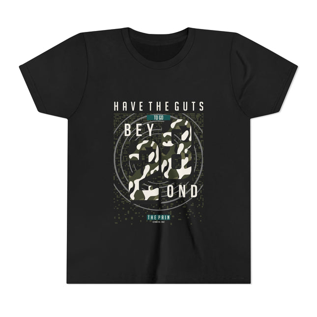 Kurzärmeliges Jugend-T-Shirt mit Typografie-Motiv