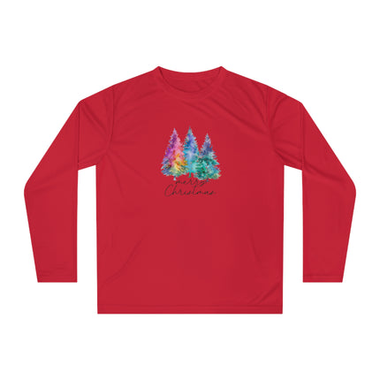 Christmas themed Unisex Performance Long Sleeve Shirt