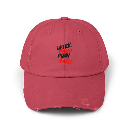 Unisex Distressed Cap mit Typografie-Motiven 
