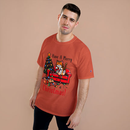 Champion-T-Shirt mit Weihnachtsmotiv