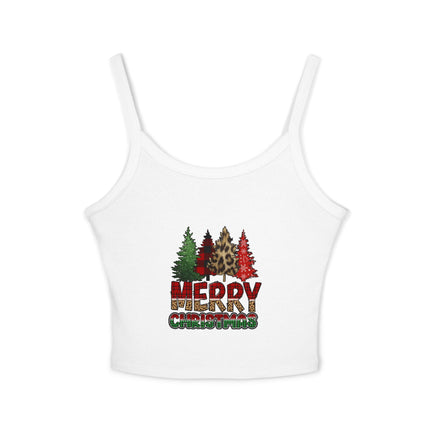 Weihnachtsmotiv Damen Spaghettiträger Tank Top 
