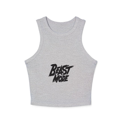 Damen Micro Rib Racer Tank Top mit Typografie-Motiven