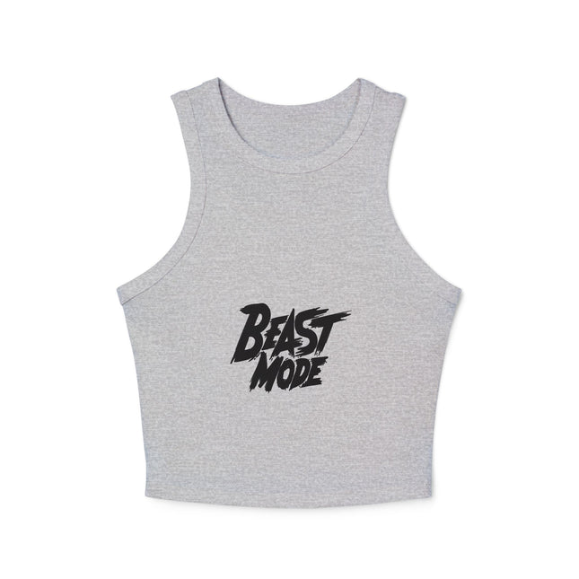 Damen Micro Rib Racer Tank Top mit Typografie-Motiven