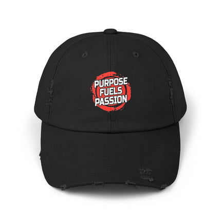 Unisex Distressed Cap mit Typografie-Motiven 