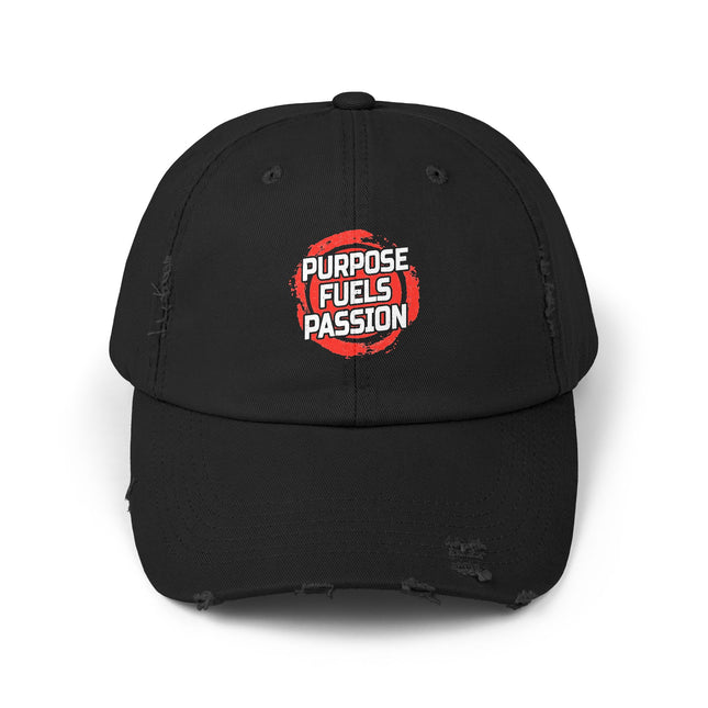 Unisex Distressed Cap mit Typografie-Motiven 
