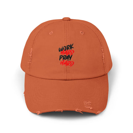 Unisex Distressed Cap mit Typografie-Motiven 
