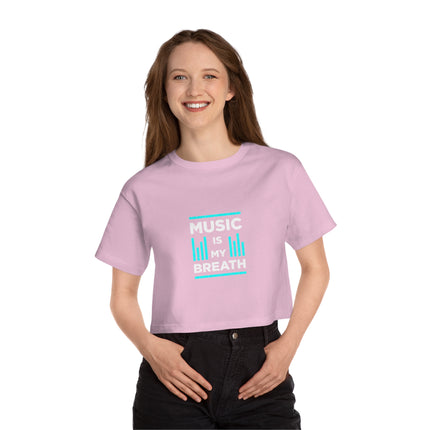 Typography themed Champion Women's Heritage Cropper T-Shirt