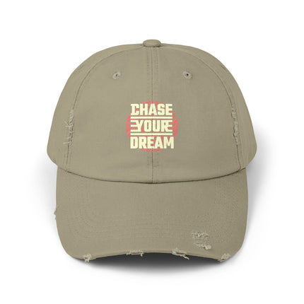 Unisex Distressed Cap mit Typografie-Motiven 