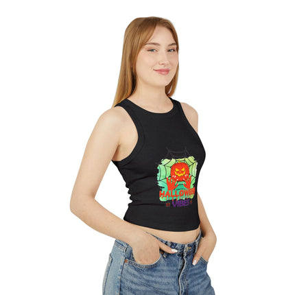 Halloween-Themen Damen Micro Rib Racer Tank Top