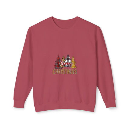 Christmas themed Unisex Lightweight Crewneck Sweatshirt