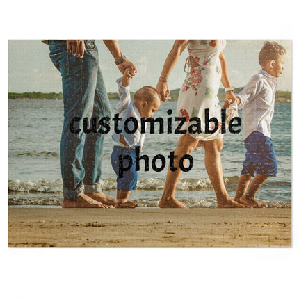 Personalized Family Photo Jigsaw Puzzle with Tin – Custom Memorable Puzzle