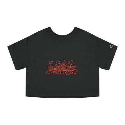 Champion Damen Heritage Cropper T-Shirt mit Halloween-Motiv