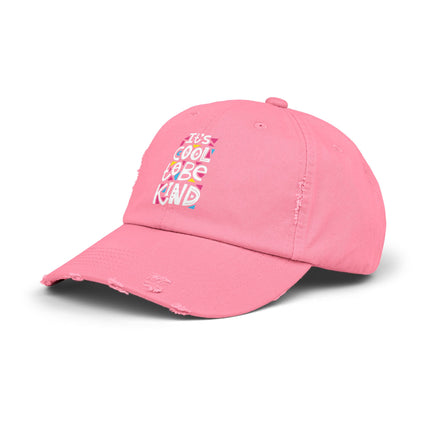 Unisex Distressed Cap mit Typografie-Motiven 