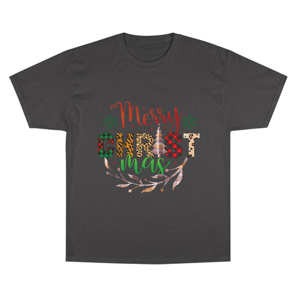 Champion-T-Shirt mit Weihnachtsmotiv
