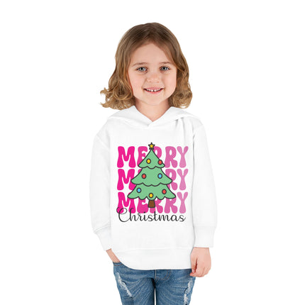 Christmas themed Toddler Pullover Fleece Hoodie