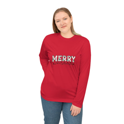 Christmas themed Unisex Performance Long Sleeve Shirt