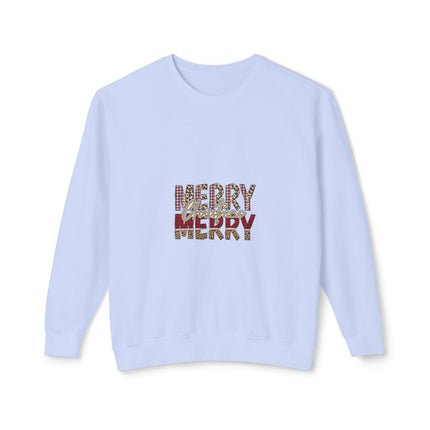 Christmas themed Unisex Lightweight Crewneck Sweatshirt