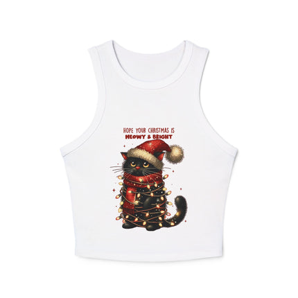 Weihnachtliches Damen Micro Rib Racer Tank Top