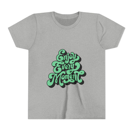 Kurzärmeliges Jugend-T-Shirt mit Typografie-Motiv