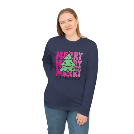 Christmas themed Unisex Performance Long Sleeve Shirt