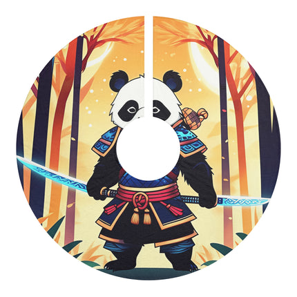 Cute Little Panda design themed Christmas Tree Skirts