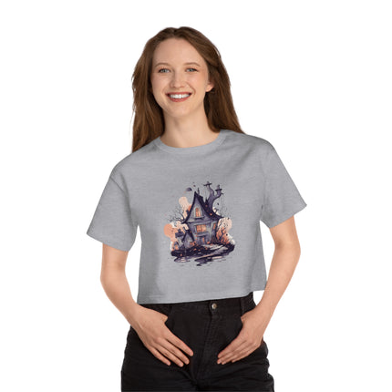 Champion Damen Heritage Cropper T-Shirt mit Halloween-Motiv