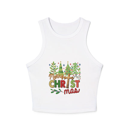 Weihnachtliches Damen Micro Rib Racer Tank Top