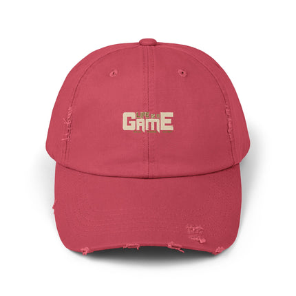 Unisex Distressed Cap mit Typografie-Motiven 