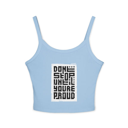 Typografie Themen Damen Spaghetti Strap Tank Top 