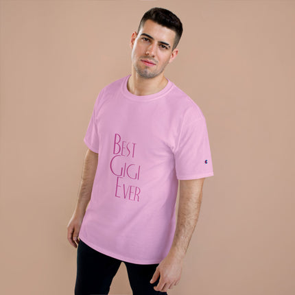 Champion-T-Shirt mit Typografie-Motiv