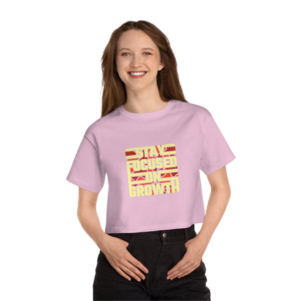 Typography themed Champion Women's Heritage Cropper T-Shirt