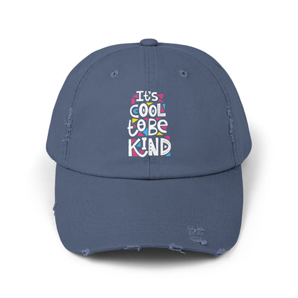 Unisex Distressed Cap mit Typografie-Motiven 