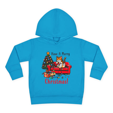 Christmas themed Toddler Pullover Fleece Hoodie