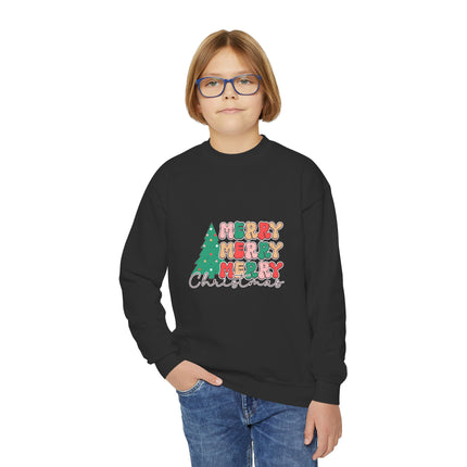 Christmas themed Youth Crewneck Sweatshirt