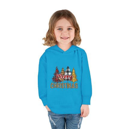Christmas themed Toddler Pullover Fleece Hoodie