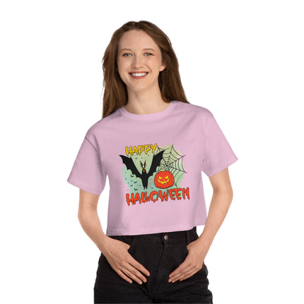 Champion Damen Heritage Cropper T-Shirt mit Halloween-Motiv