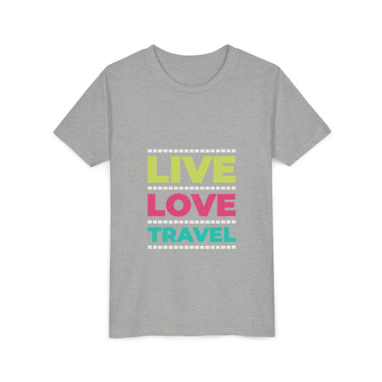 Kurzärmeliges Jugend-T-Shirt mit Typografie-Motiv