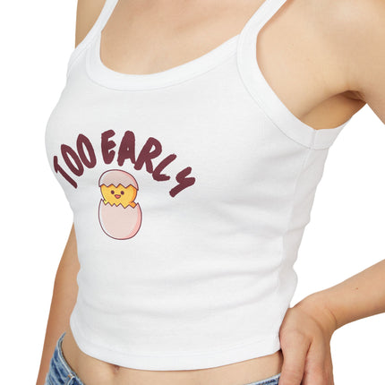 Too Early Chick Tank Top — Cute Kawaii Morning Crop Tank