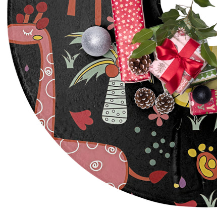 Cute Animal Pattern design themed Christmas Tree Skirts