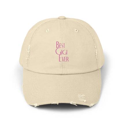 Unisex Distressed Cap mit Typografie-Motiven 