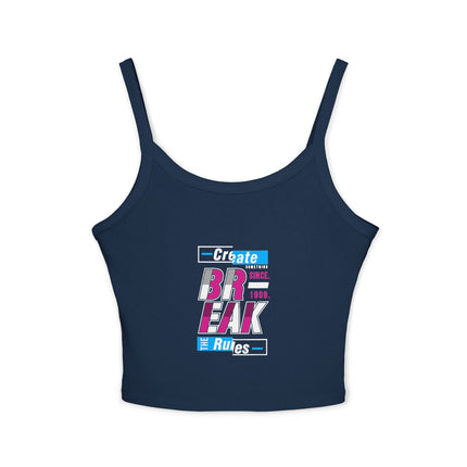 Typografie Themen Damen Spaghetti Strap Tank Top 