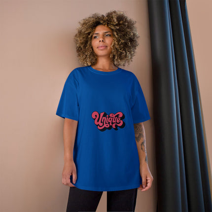 Champion-T-Shirt mit Typografie-Motiv